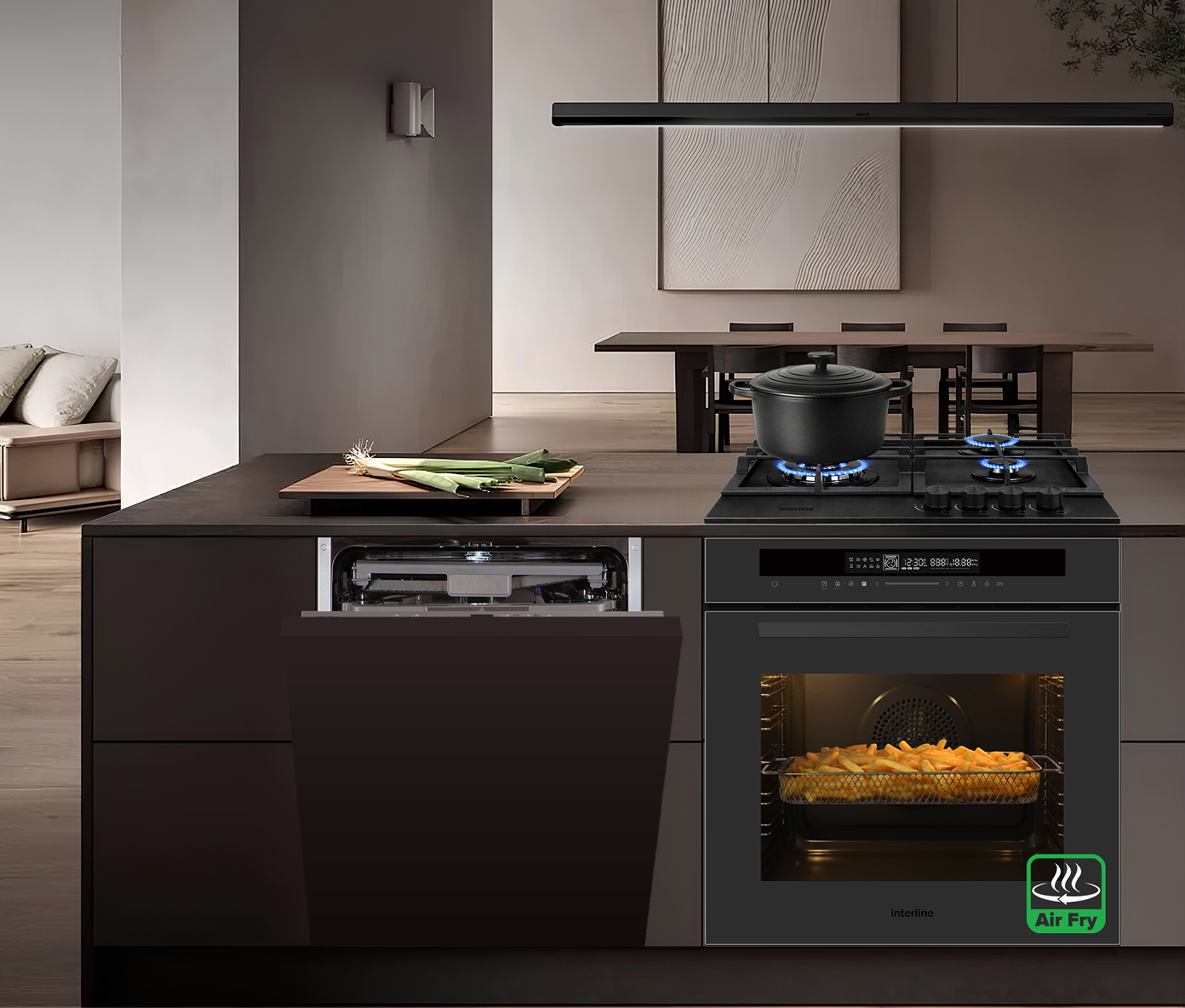 HGG 964 FGT BH Nano Matte + OEG 935 STG BA Pure Black + DWI 965 DSO WA Sliding Door