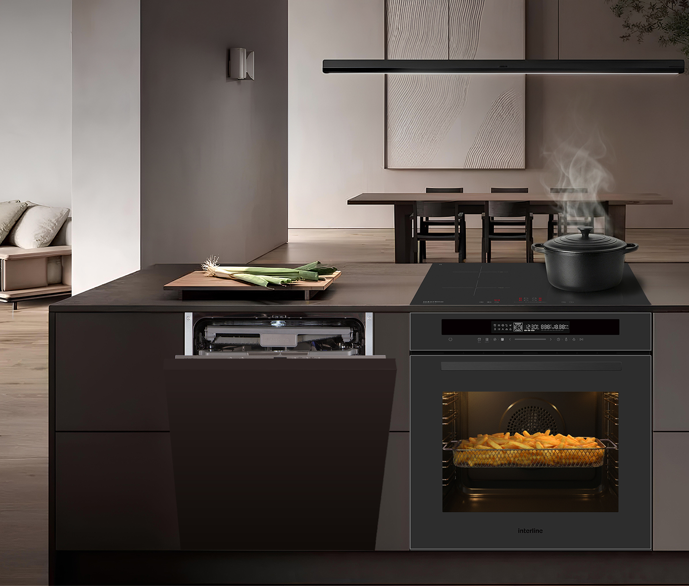 HIV 767 SIB BB Nano Matte + OEG 935 STG BA Pure Black + DWI 965 DSO WA Sliding Door