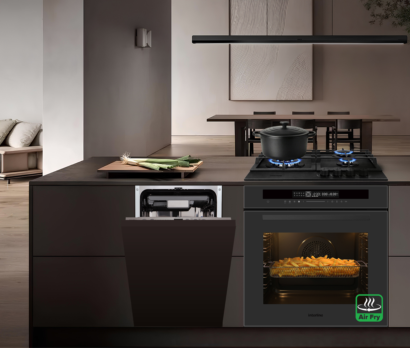 HGG 964 FGT BH Nano Matte + OEG 935 STG BA Pure Black + DWI 945 DSO WA Sliding Door