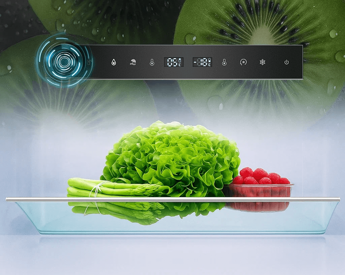 Точне регулювання температури від +2 до +8°C.