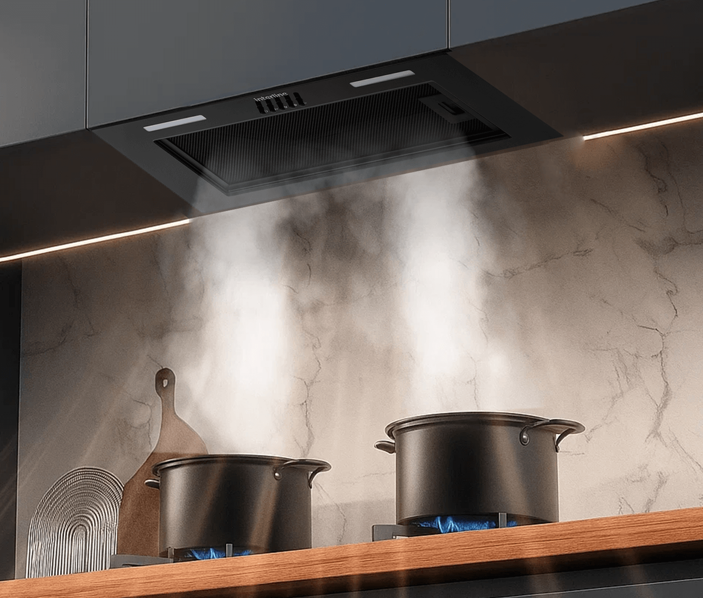 Витяжка Interline LINE S BL A/60 GL/PB - техніка для вашої кухні | Офіційний сайт