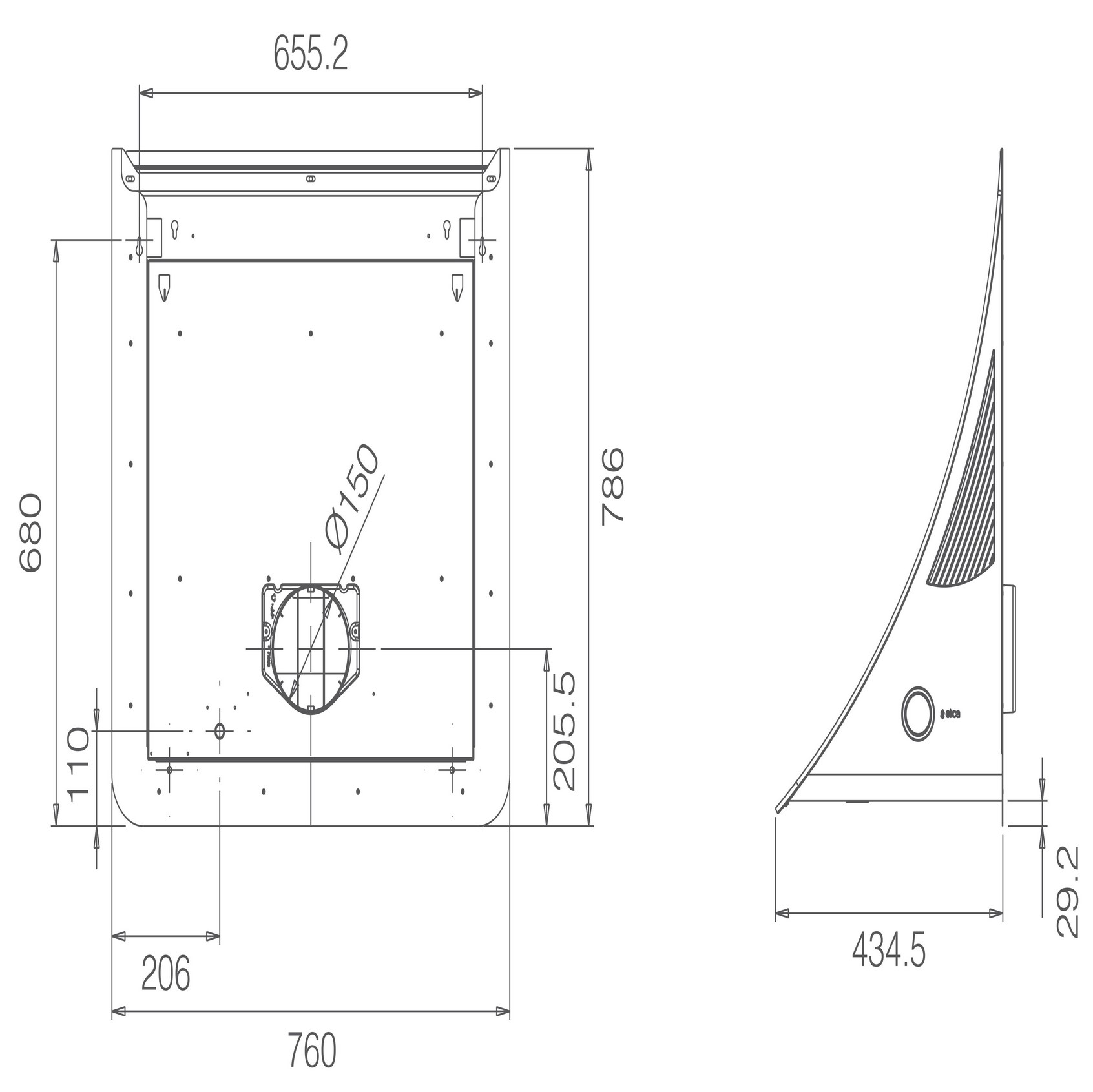 Витяжка Elica NUAGE DRYWALL/F/75 - 5