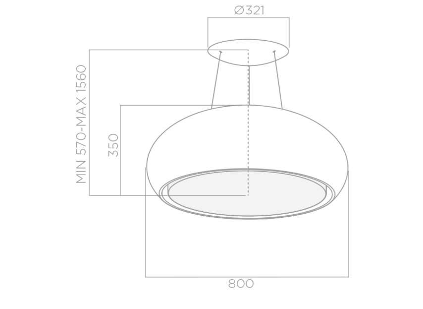 Витяжка Elica SEASHELL BL/F/80 - 5