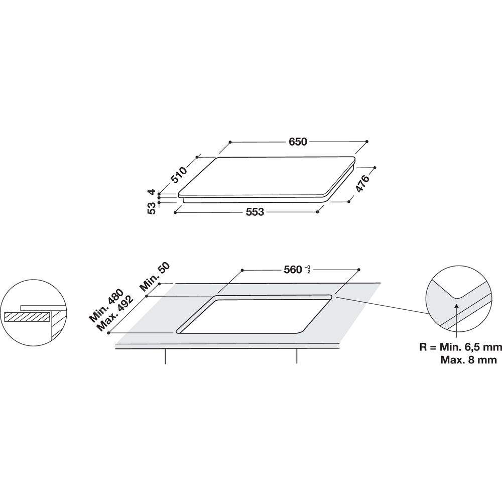 Варильна поверхня Whirlpool SMO 658C/BT/IXL - 6