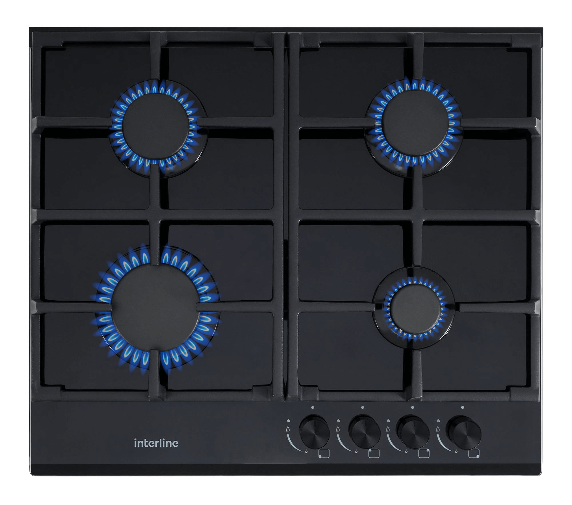 Комплект Духовка Interline OEG 581 ECR BA+Поверхня газ Interline VGS 463 FGK BA+Посудомийна машина Interline DWI 669  TSD GA++ =Витяжка BASIC Black A/60/PB у подарунок - 3