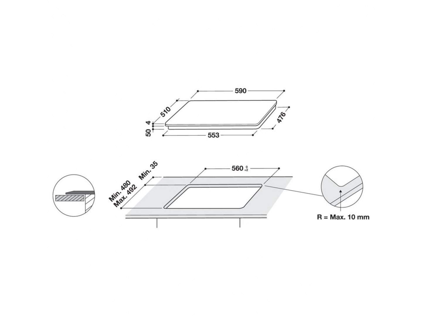 Варильна поверхня Whirlpool WL S5360 BF/W - 2