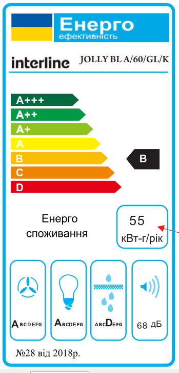 Витяжка Interline JOLLY BL A/60/GL/K - 3