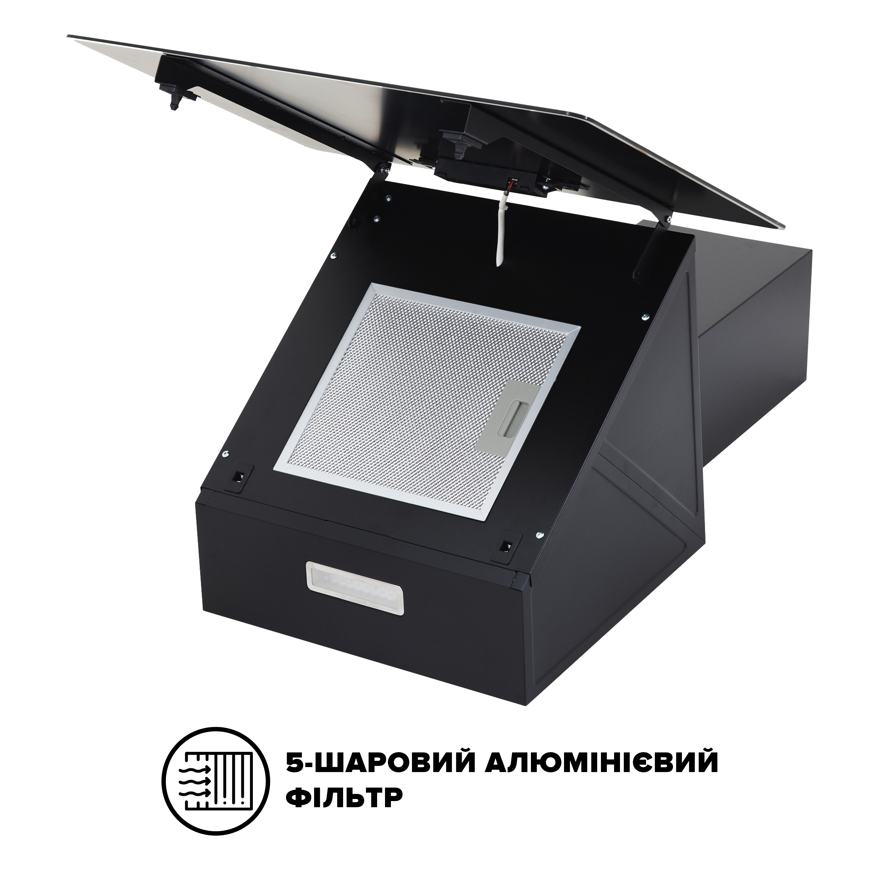Витяжка Interline FLOW BL A/60/GL/M - 4