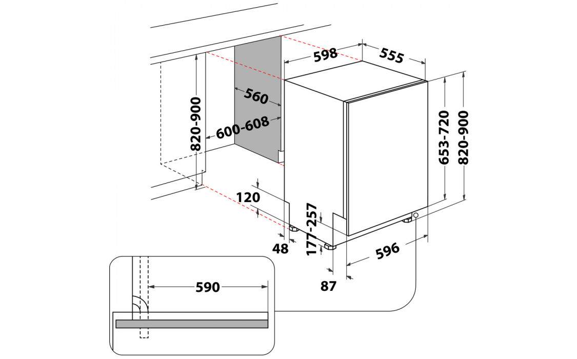 Посудомийна машина Whirlpool WIC 3C33 PFE - 4