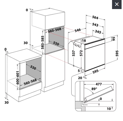 Духова шафа Whirlpool W7OS44S1H - 6