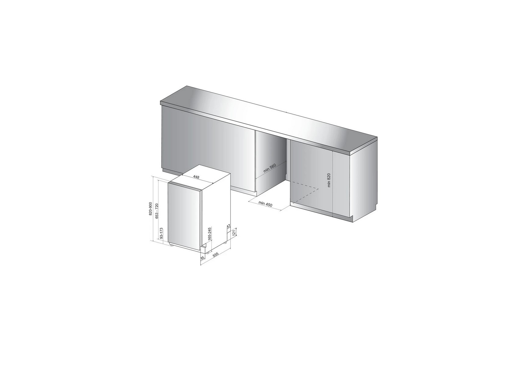 Посудомийна машина Hotpoint-ariston HSIO 3O23WFE - 6