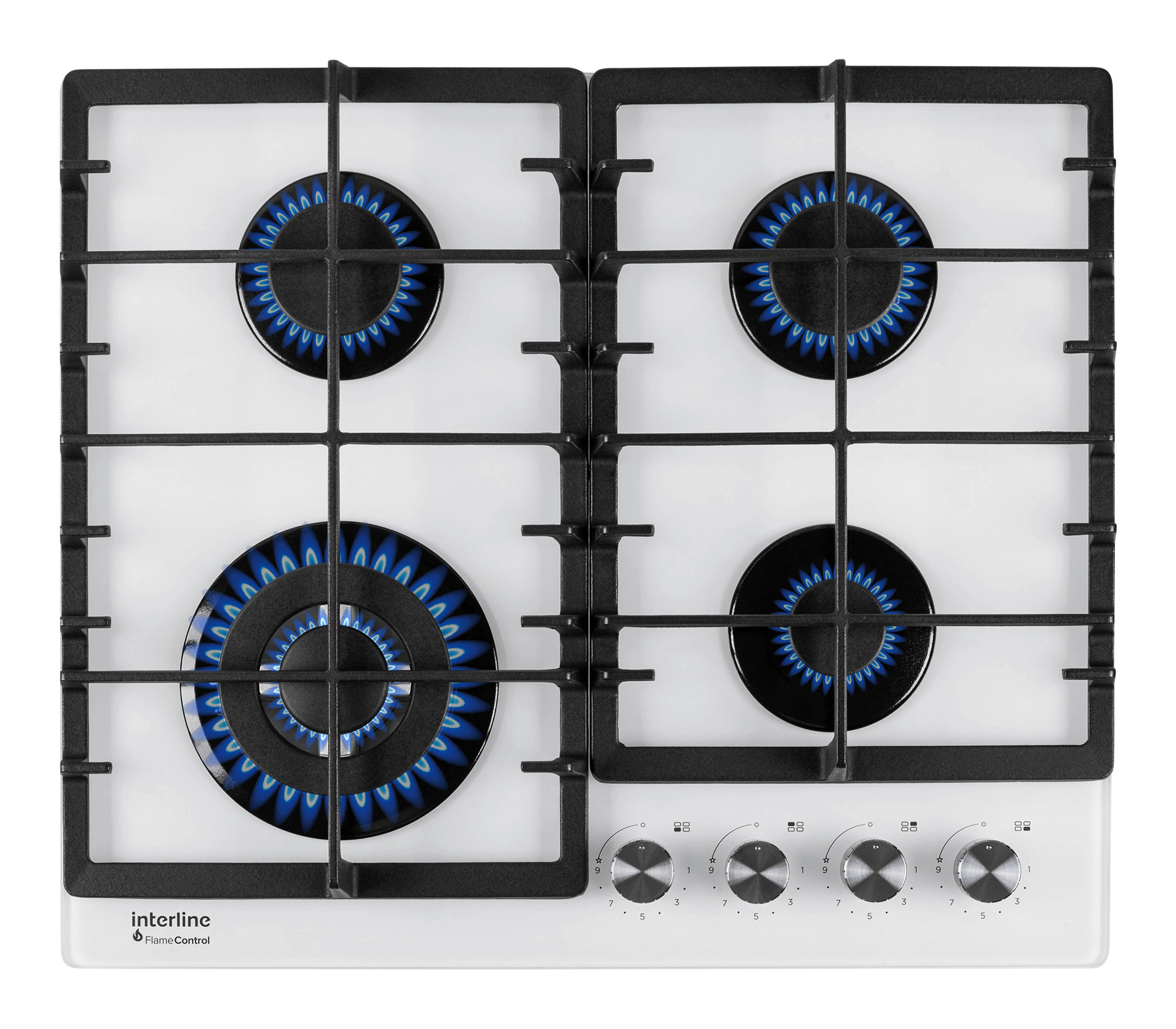 Комплект Духова шафа Interline OEG 592 ETC WA+ Поверхня газ Interline HGG 763 FGT WM FLAME = Вбудована Витяжка SMART S WH A/60/T у подарунок - 3