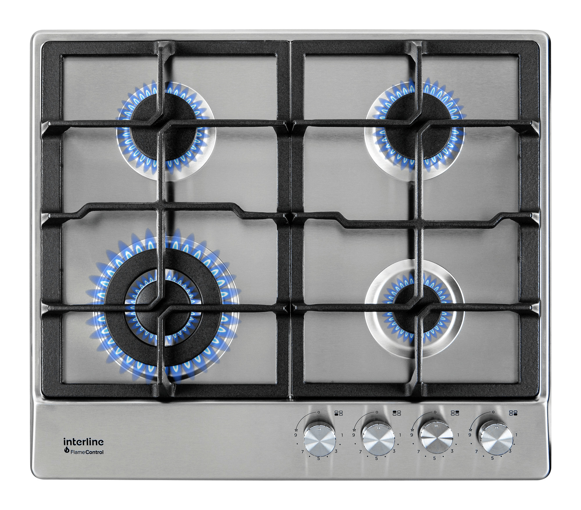 Комплект Духова шафа Interline OES 543 ECC XA + Поверхня газ Interline HGS 763 FGT XM FLAME = Вбудована Витяжка SMART S IX A/60/T  у подарунок - 3