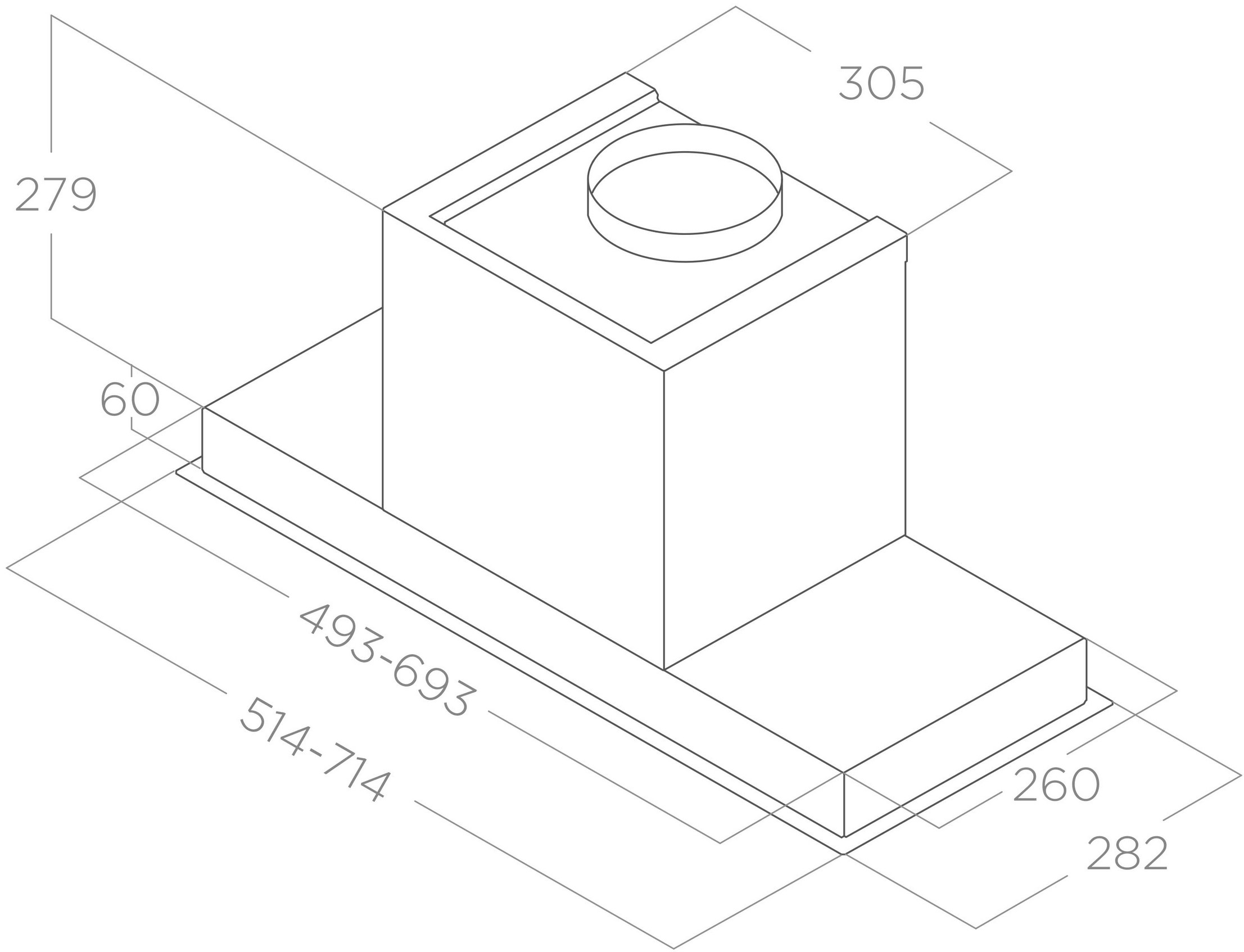 Витяжка Elica HIDDEN 2.0 BL MAT/A/52 - 7