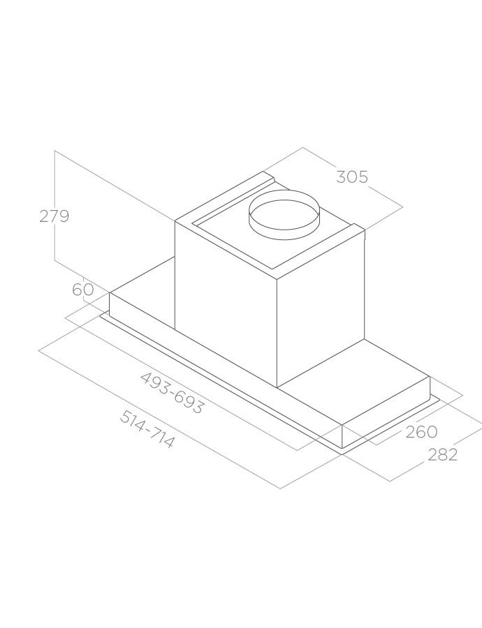 Витяжка Elica HIDDEN 2.0 BL MAT/A/72 - 2