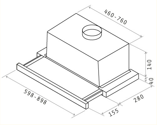 Витяжка Elica TT14 STD WH/A/60 - 4