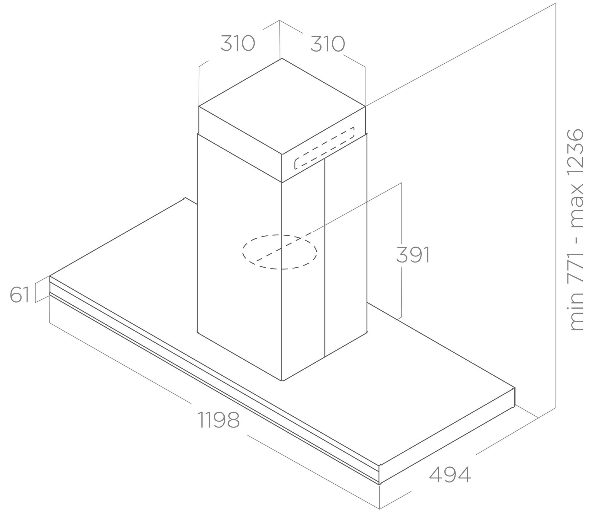Витяжка Elica ELEMENT ISL @ BLMAT/A/120 - 2