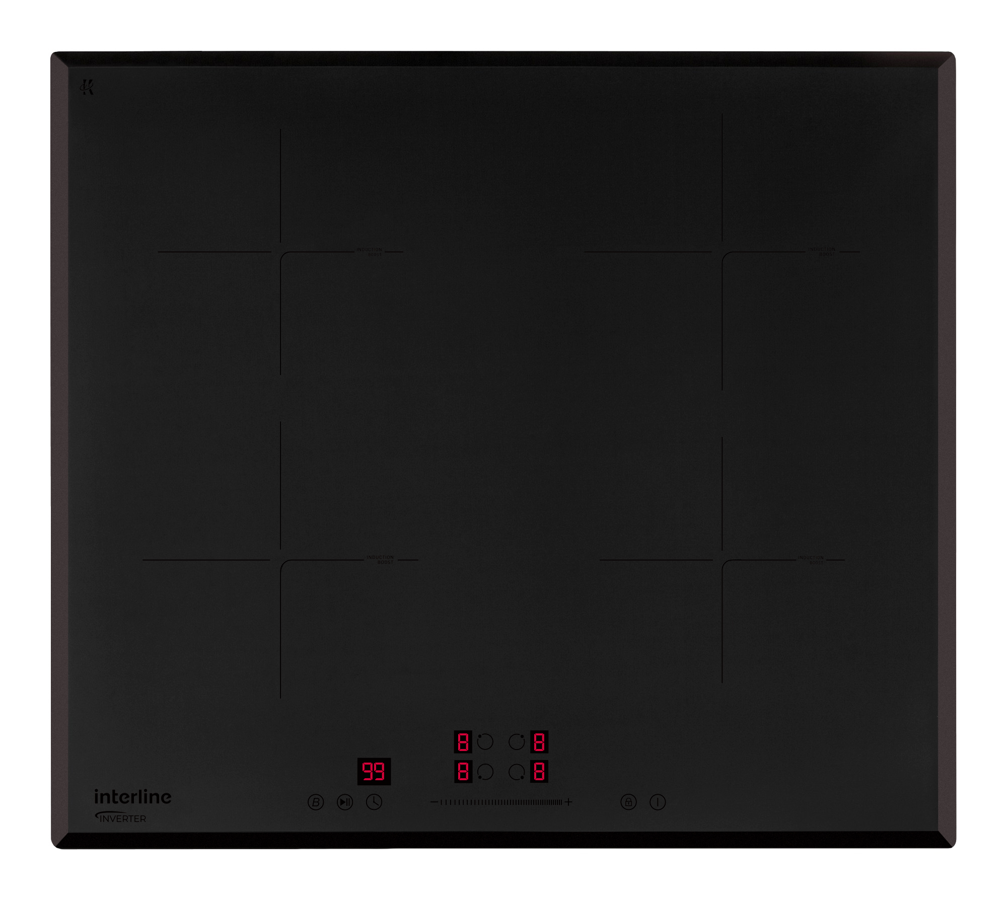 Комплект Духовка Interline OEG 734 ETD BA+Поверхня інд. Interline HIV 767 SIT BA Pure Black + Посудомийна машина Interline DWI 549 BSA GA =Витяжка LINE SENS A/60 GL/PB  у подарунок - 3