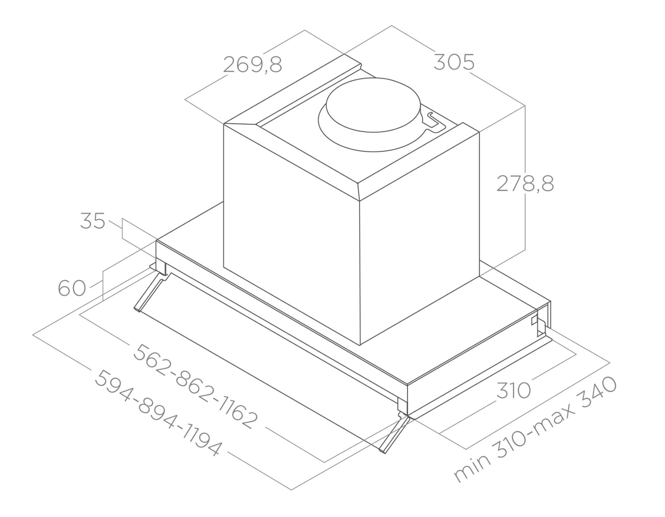 Витяжка Elica BOXIN LX/BL MAT/A/90 - 6