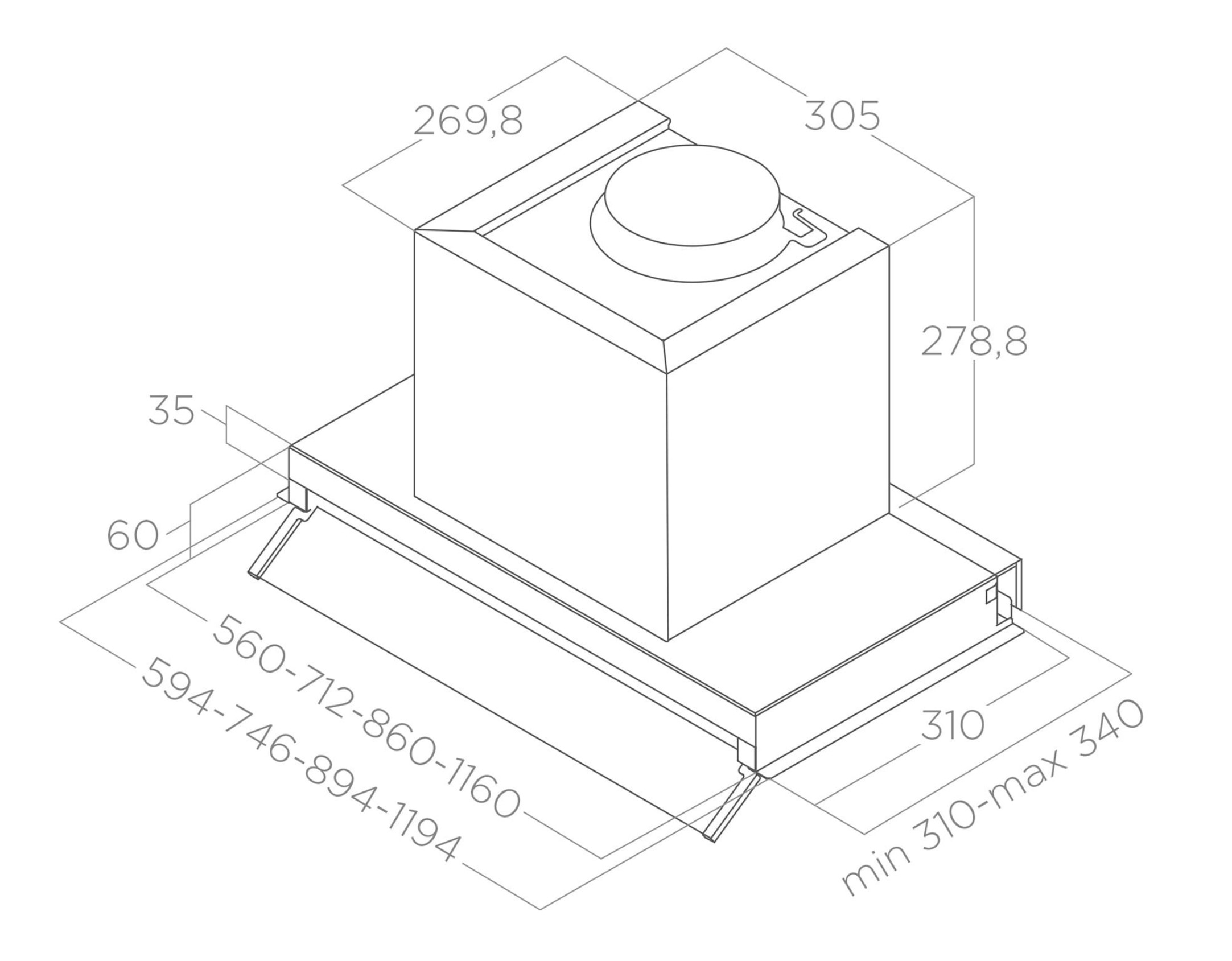 Витяжка Elica BOXIN LX/BL MAT/A/90 - 10