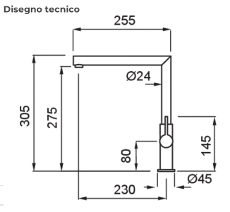 Змішувач Elleci Ares black 86 - 4