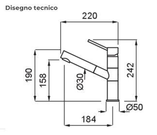 Змішувач Elleci Reno black 86/ full black 40 - 2