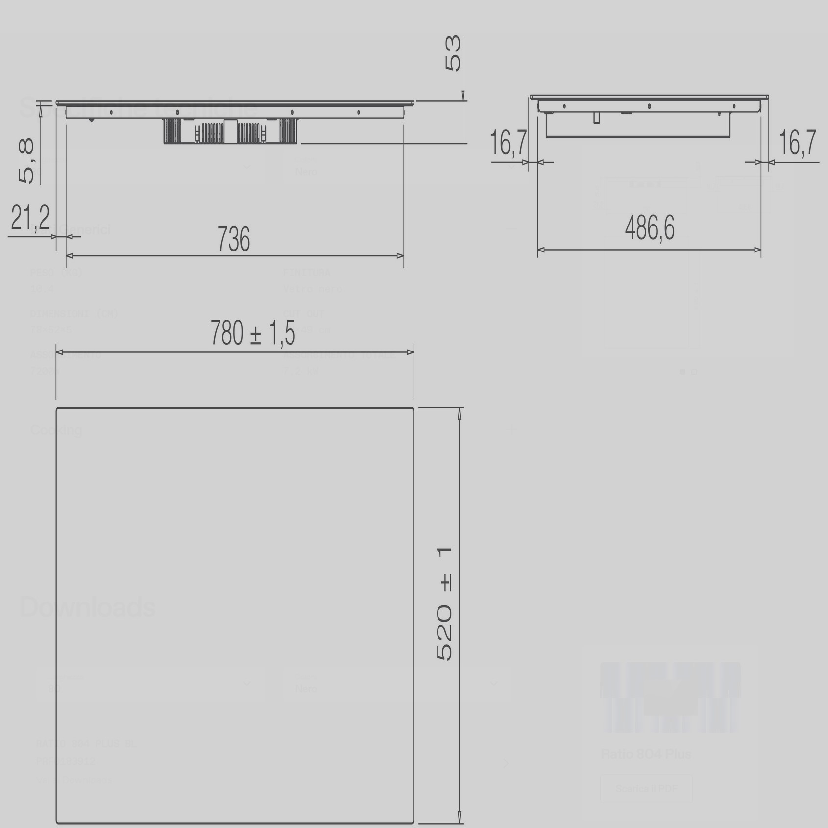 Варильна поверхня Elica RATIO 804 PLUS BL - 6