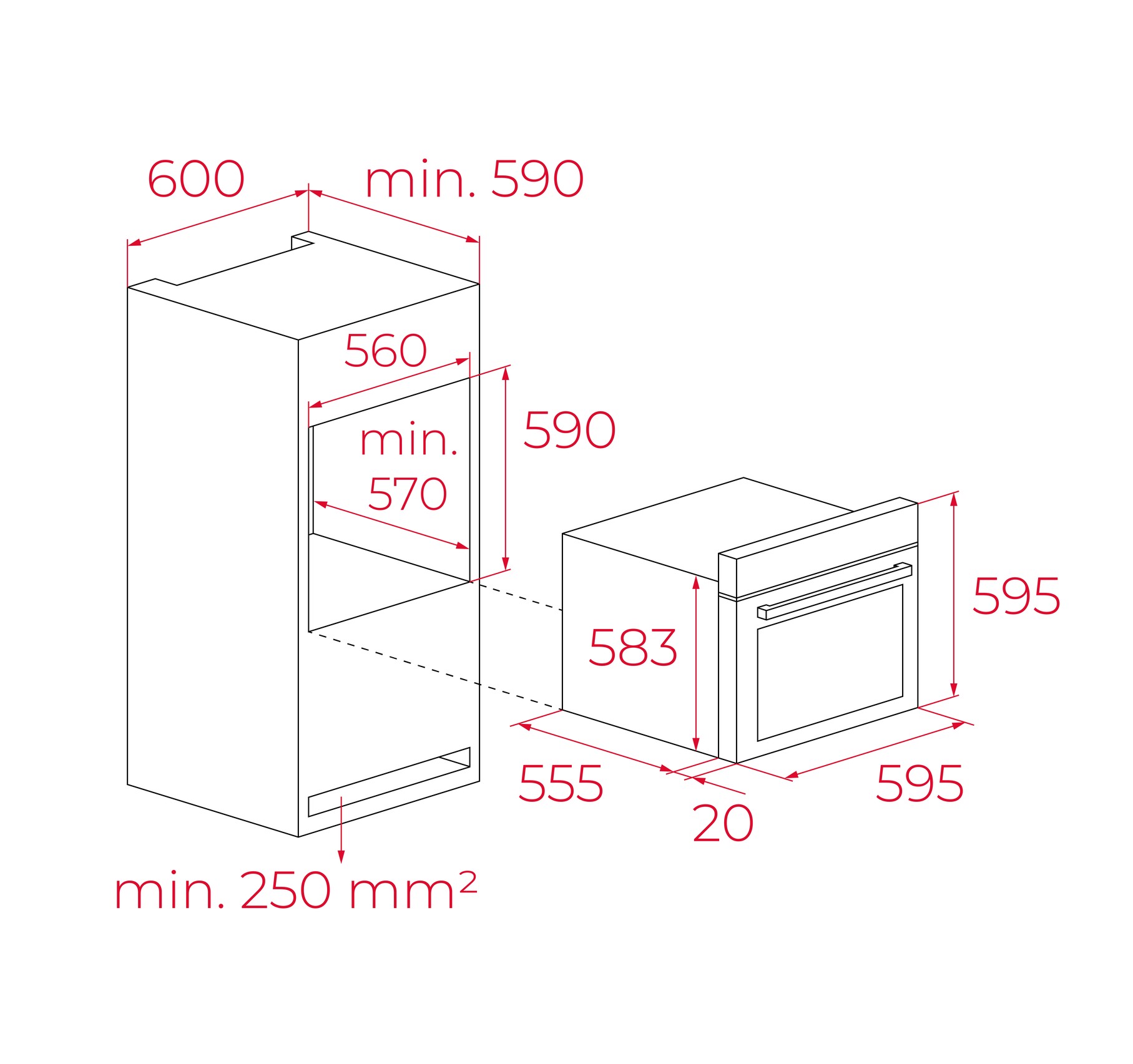 Духова шафа Teka HBB 6060 SS код 111020110 - 2