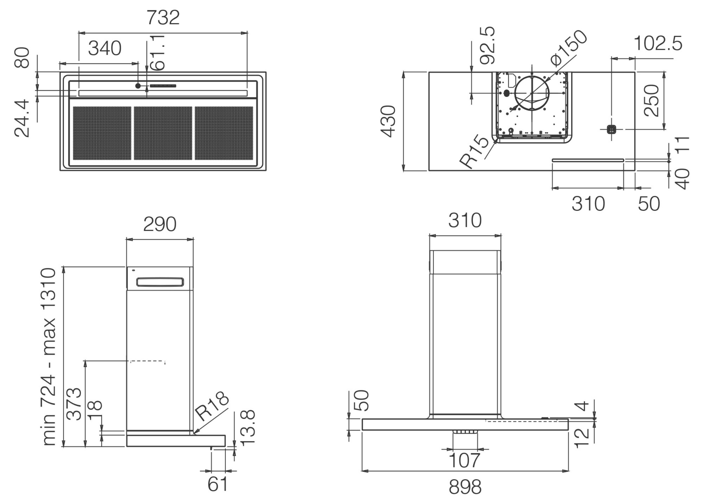 Витяжка Elica BIO WH/A 90 ROVERE - 11