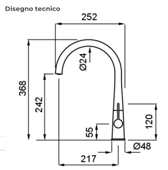 Змішувач Elleci Athena bianco titano 68 - 2
