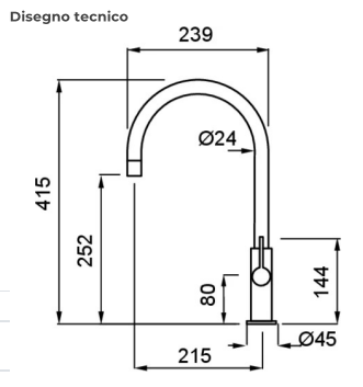 Змішувач Elleci Volta titanium 73 - 2