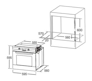 Духова шафа Interline HK 600 BK - 2
