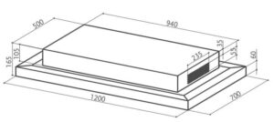 Витяжка Faber SKYPAD 2.0 X/WH F120 - 2