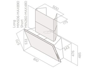 Витяжка Elica ELLE BL/F/80 - 2
