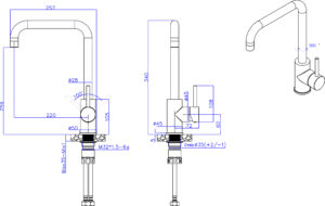 Змішувач Interline Loft new Gray - 7
