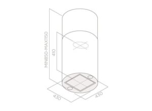 Витяжка Elica TUBE PRO ISLAND BL/A/43 - 2