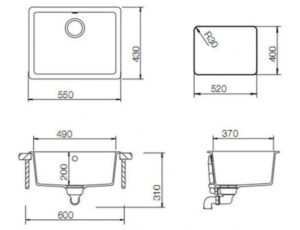 Мийка Teka Radea 490/370 TG код 40143663 - 2