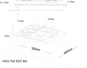 Варильна поверхня Interline HGG 762 RGT BA - 8