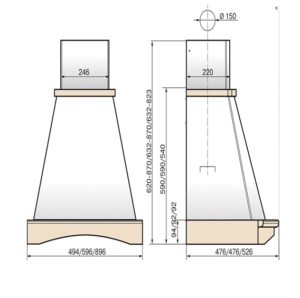 Витяжка Faber TRENDY O1 90 SRM NG - 2