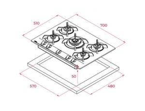 Варильна поверхня Teka GBC 75030 KBN код 112580028 - 2