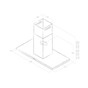 Витяжка Elica THIN ISLAND IX/A/120 - 2