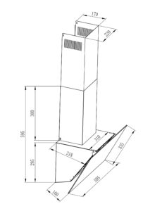 Витяжка Interline TEFFI WH A/60/GL/PB - 24