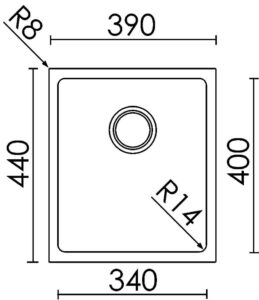 Мийка Elleci Square 340 R14 under top - 2