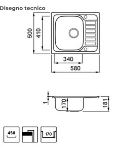 Мийка Elleci Sky125 DX SATINATO - 3