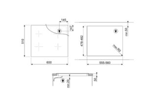 Варильна поверхня Smeg SIM 6644R - 3