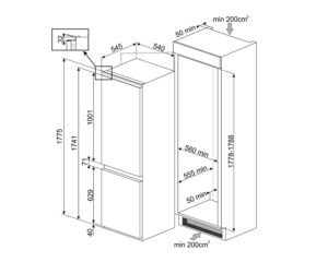 Холодильник Smeg C 8174TNE - 3