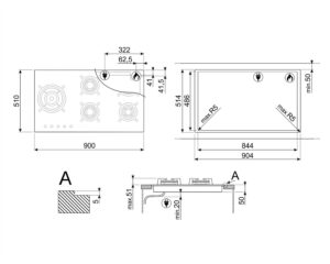 Варильна поверхня Smeg PV 395LN - 9