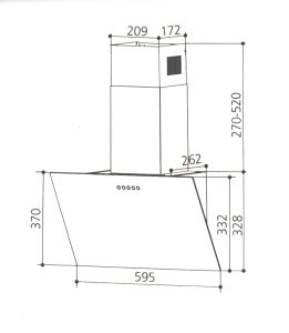 Витяжка Interline TEFFI SLIM BL A/60/GL/PB - 7