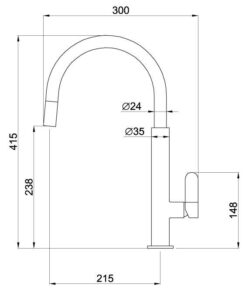 Змішувач Elleci Dove plus black 86/ full - 2
