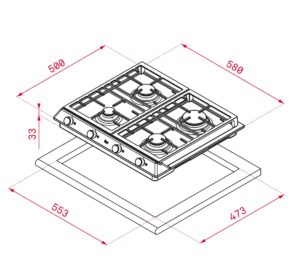 Варильна поверхня Teka EX 60.1 4G DR код 40212215 - 2